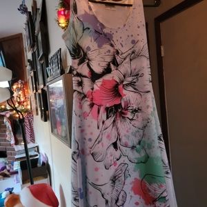 👗Paint splatter white dress